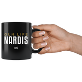 Nardis Gun Life - 11oz Black Coffee Mug