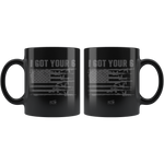 Got Your Six 04 - 11oz Black Coffee Mug