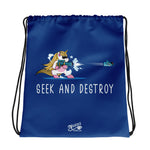 Seek and Destroy - Drawstring Bag (Blue)