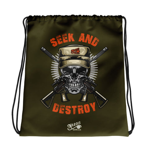 Seek and Destroy (02) - Drawstring Bag (Green)
