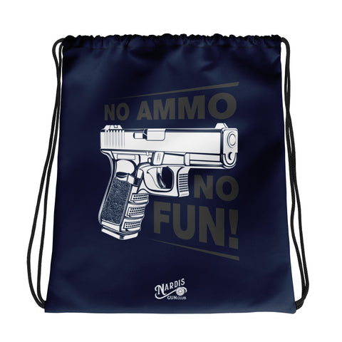 No Fun - Drawstring Bag (Navy)