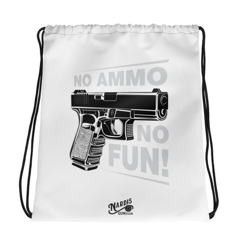 No Fun - Drawstring Bag (White)