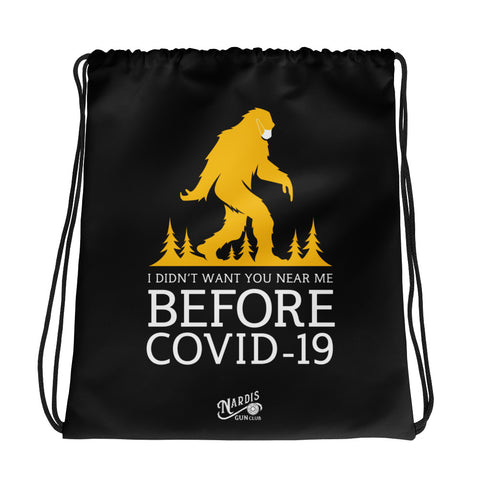 Before COVID - Drawstring Bag (Black)