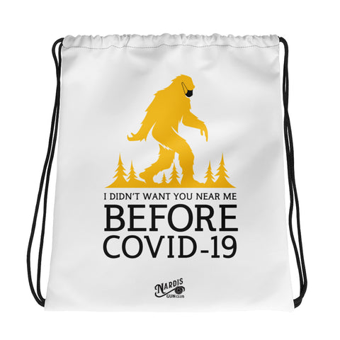 Before COVID - Drawstring Bag (White)