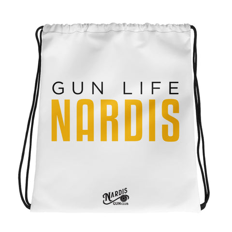 Nardis Gun Life - Drawstring Bag (White)