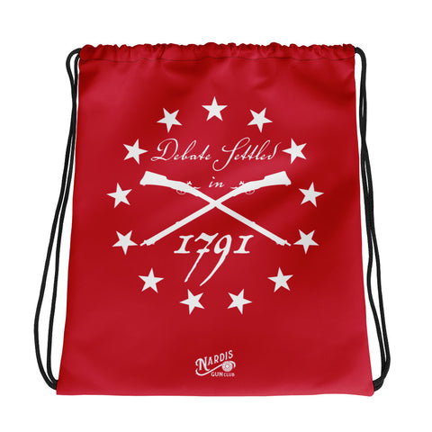 Settled 1791 - Drawstring Bag (Red)