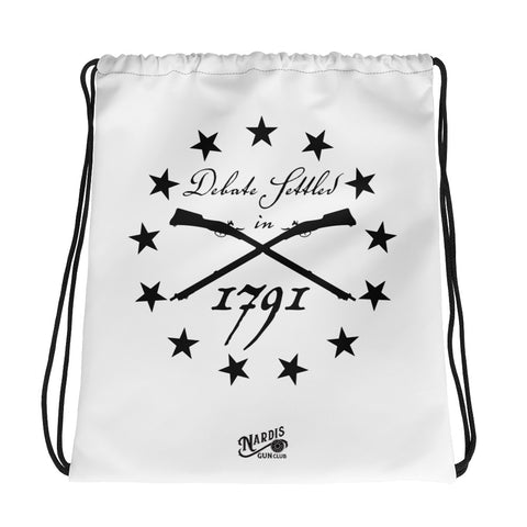 Settled 1791 - Drawstring Bag (White)