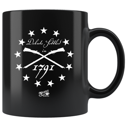 Settled 1791 - 11oz Black Coffee Mug