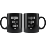 Freedom - 11oz Black Coffee Mug