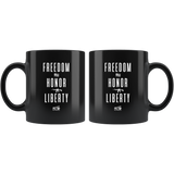 Freedom - 11oz Black Coffee Mug