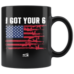 Got Your Six 02 - 11oz Black Coffee Mug