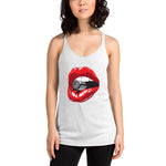 Lips - Racerback Tank (White)