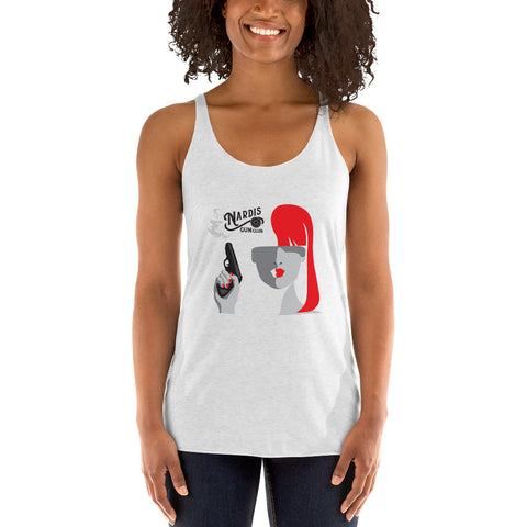 Smokin Gun - Racerback Tank (White)