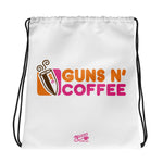 Guns N Coffee - Drawstring Bag (White)