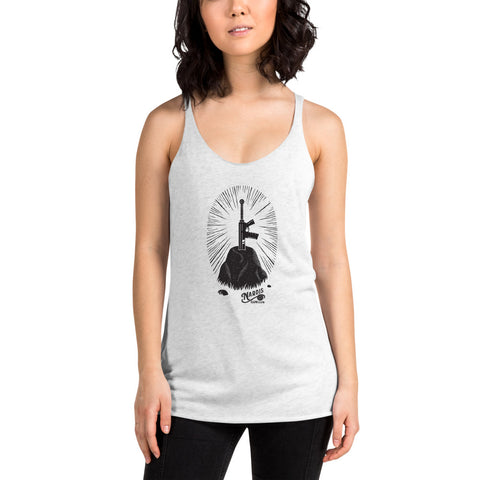 In Stone - Racerback Tank (White)