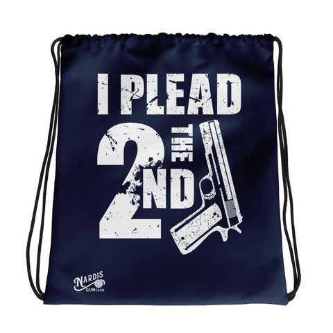 Plead The 2nd - Drawstring Bag (Navy)