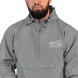 Embroidered Packable Jacket - Grey