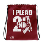 Plead The 2nd - Drawstring Bag (Red)