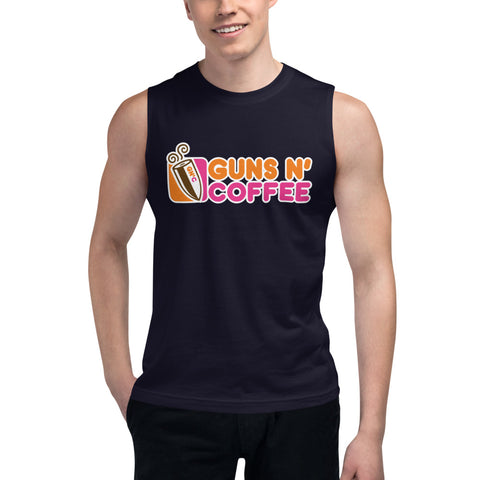 Guns N Coffee - Sleeveless T-Shirt (Dark)