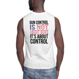 Gun Control - Sleeveless Shirt (White)