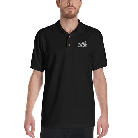 Embroidered Unisex Polo Shirt - Black