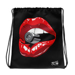 Lips - Drawstring Bag (Black)