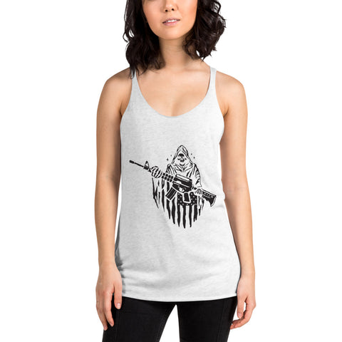 Grim Reaper - Racerback Tank (White)