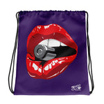 Lips - Drawstring Bag (Purple)