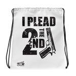 Plead The 2nd - Drawstring Bag (White)