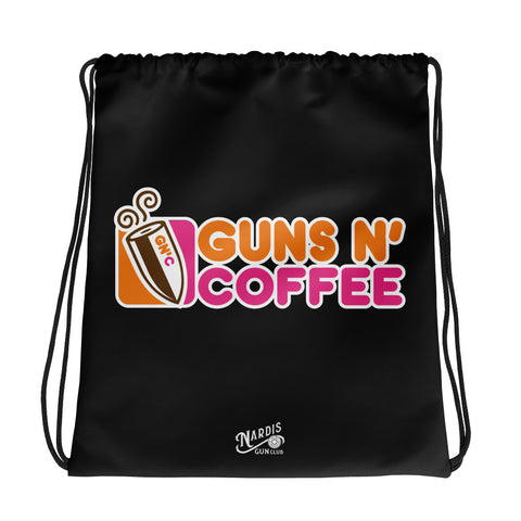 Guns N Coffee - Drawstring Bag (Black)