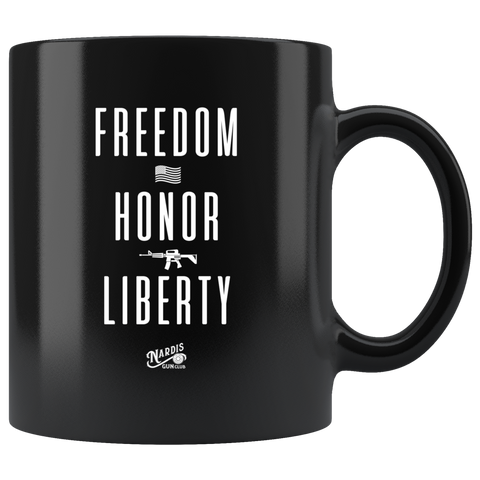 Freedom - 11oz Black Coffee Mug