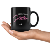 Guns N Glitter 01 - 11oz Black Coffee Mug