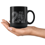 2A - 11oz Black Coffee Mug