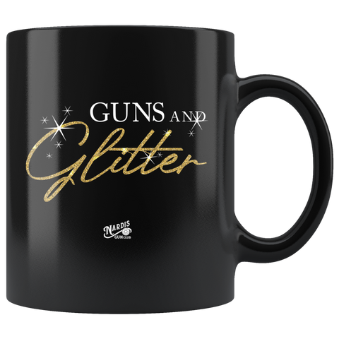 Guns N Glitter 02 - 11oz Black Coffee Mug